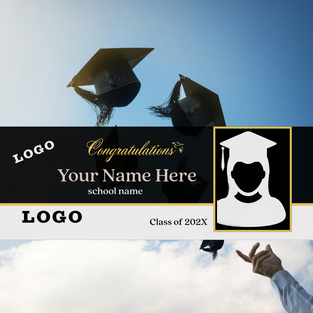 Customizable Graduation Banner Graduation Banner Design Template